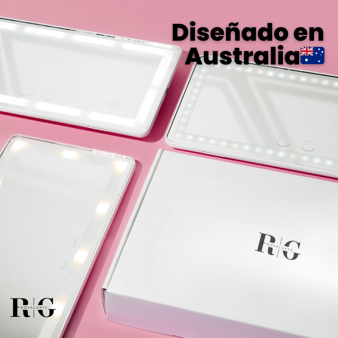 Espejo de maquillaje para el carro con luz LED - GLAMIRROR™