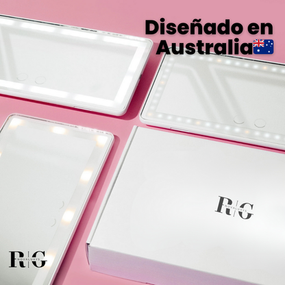 Espejo de maquillaje para el carro con luz LED - GLAMIRROR™