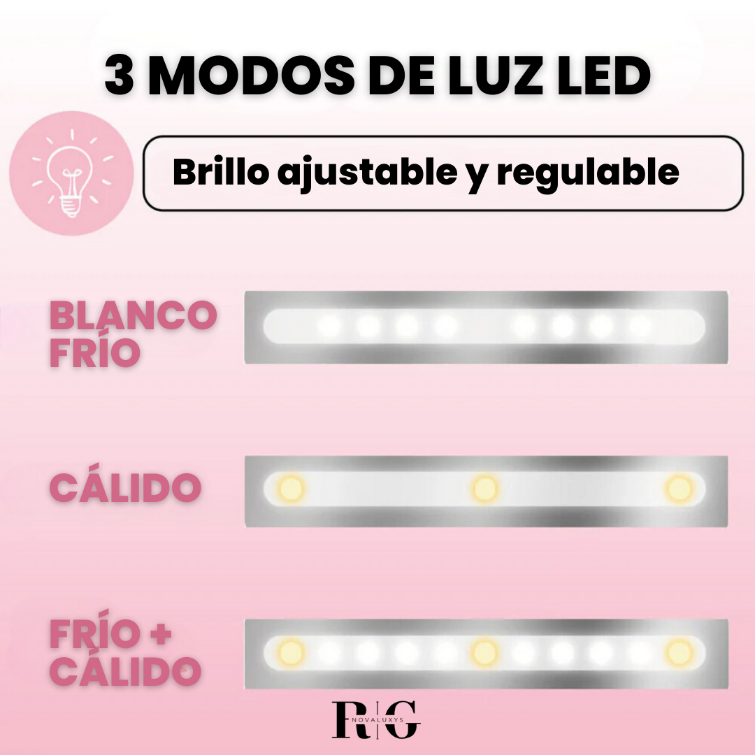 Espejo de maquillaje para el carro con luz LED - GLAMIRROR™